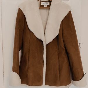 Calvin Klein Suede Fur Jacket